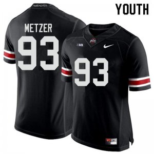Youth Ohio State Buckeyes #93 Jake Metzer Black Nike NCAA College Football Jersey Spring ULC3444TK